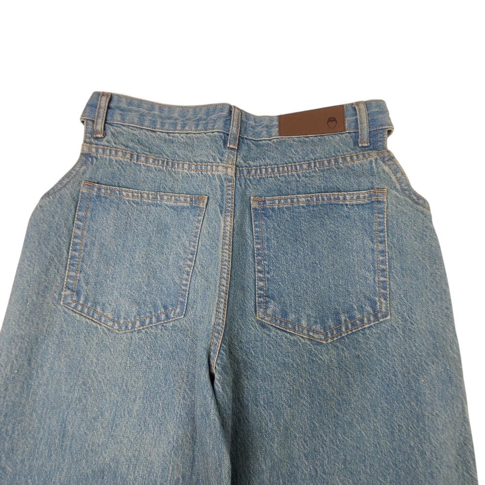 NASTY GALS Jeans Side Cut Out Wide Leg Sz 6 NWT 100% Cotton - Picture 12 of 15